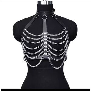 NWOT Body Chain Skeleton Festival Harness Punk